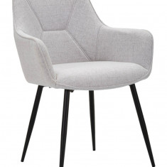Set 2 scaune, Vicenza, Mauro Ferretti, 58 x 63 x 85.5 cm, placaj/metal/textil, gri/negru