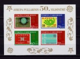✅( C4 ) Turcia 2005 &quot; Timbrele Europa CEPT -50 ani &quot; colita NEDANTELATA block 59 cota 10 Euro , MNH, Nestampilat