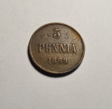 Finlanda 5 Pennia 1889