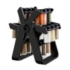 Suport Pentru Condimente Rotativ, Multifunctional, Pivotant 360&deg;, Portabil, Usor de Montat, 34x23 cm, ABS/Sticla, Negru
