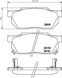 Placute frana Honda Accord 2 (Ac, Ad), Accord 2 Hatchback (Ac, Ad), Civic 4 (Ec, Ed, Ee), Civic 5 Hatchback (Eg), Crx 1 (Af, As), Prelude 2 (Ab) SRLi
