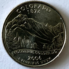 AMERICA QUARTER 1/4 DOLLAR 2006 LITERA P. (Muntii Stancosi accidentati-COLORADO)