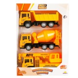 Set 3 vehicule de constructie, Maxx Wheels, Galben