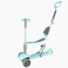 Tricicleta/trotineta cu manere antialunecare, roti late din silicon, cu cosulet foto