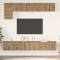 vidaXL Set comodă TV Pe perete 5 pcs stejar artizanal 100 x 30 x 30 cm 3393197