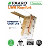 Scara modulara din lemn, model LWK Komfort Fakro