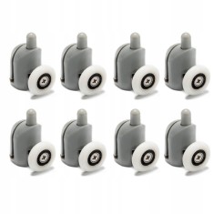 Set 8 role pentru cabina de dus, Aquaparts, Plastic, Gri