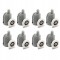 Set 8 role pentru cabina de dus, Aquaparts, Plastic, Gri