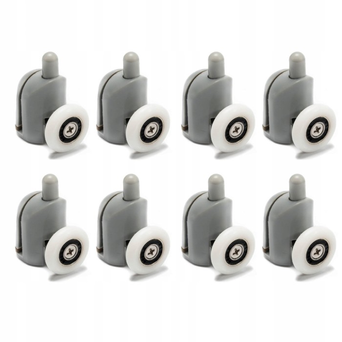 Set 8 role pentru cabina de dus, Aquaparts, Plastic, Gri