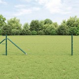 Cumpara ieftin Gard hexagonal cu stalp 50 x 0,6 m Otel cu strat de PVC Verde