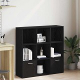 Gossi biblioteca, stejar negru, 98x29x97,5 cm, lemn prelucrat