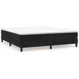Cumpara ieftin Cadru de pat cu arcuri, negru, 160x200 cm, catifea