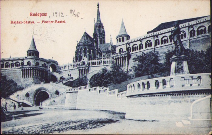 CP590N Budapest Hal&aacute;sz-b&aacute;stya, carte poștală, circulată Gherla