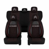 Set Huse Scaune Universale Racing, Negru Personalizate cu Citroen