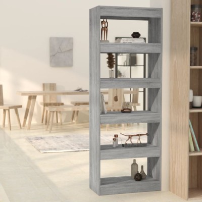 vidaXL Bibliotecă/Separator cameră, gri sonoma, 60x30x166 cm, PAL 813609 foto
