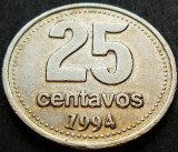 Cumpara ieftin Moneda 25 CENTAVOS - ARGENTINA, anul 1994 * cod 1669, America Centrala si de Sud