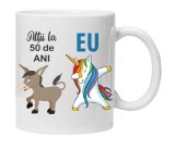 Cana alba personalizata &quot;Altii la 50 ani&quot;, INOVATIX&reg;. 330ml, Oem