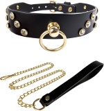 Zgarda Rosy Metal Rivets Negru