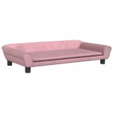 Cumpara ieftin Canapea pentru copii, roz, 100x50x26 cm, catifea