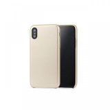 Carcasa iPhone X / XS Meleovo Pure Gear II Gold (culoare metalizata fina, interior piele intoarsa)