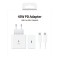 Set Incarcator Super Fast Charge, 45W, 5A, PD 3.0, Cablu 1m, USB Type-C, Alb