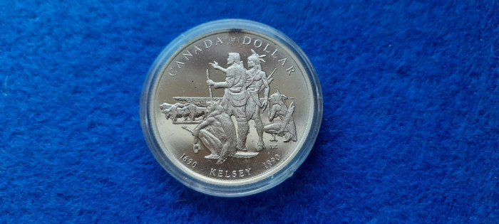 CANADA 1 DOLLAR 1990 argint PROOF indieni