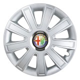 Set 4 Capace Roti, potrivite jantelor de R15, pentru Alfa Romeo, model flash cromat