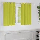 Perdele cu perdele 2 pcs Verde măr 140 x 140 cm Poliester