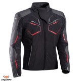 Geaca (jacheta) barbati pentru scuter - motocicleta Racing/Roadster Ixon iarna model Cell MS culoare: negru/gri/rosu Negru/gri/rosu XXL