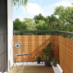 vidaXL Paravan Balcon Maro Deschis 300x100 cm Poly Rattan foto