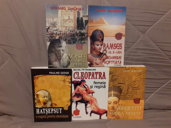 MOISE/RAMSES AL II-LEA/CLEOPATRA/NEFERTITI/HATSEPSUT ROMANE ISTORICE (5 VOL)