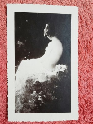 Carte postala, reproducere dupa tabloul Nud/Grigorescu, 1937 foto