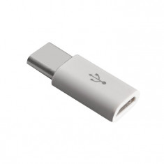 Adaptor Micro USB - USB Type C, Alb foto