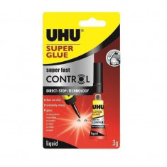 Adeziv instant cianoacrilat UHU Super Glue Control, 3g