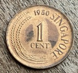 C50 - Moneda foarte veche - Singapore - 1 cent - 1980