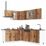 Set de dulapuri de bucătărie 11 piese &bdquo;Porto&rdquo; Lemn vechi lemn