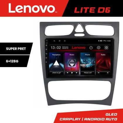 Navigatie Mercedes C W203 2001-2007 Lenovo Kit-clk 8 core 6+128 GB Android Waze USB Navigatie Internet Youtube Radio CarStore Technology