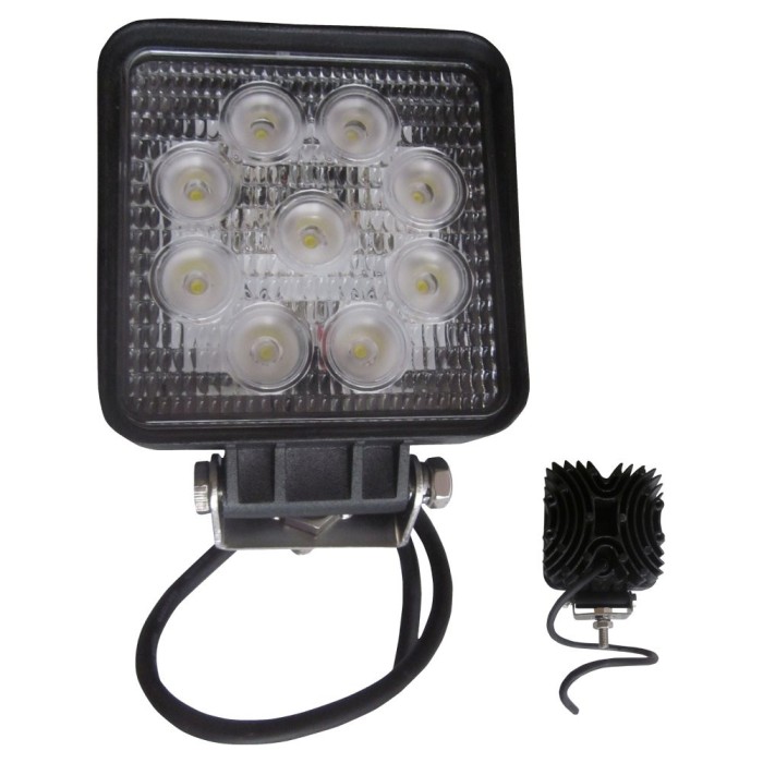 Proiector auto BestAutoVest 10-30V, 9 leduri, 27W, 108x108x40mm, carcasa metalica 1 buc. AutoDrive ProParts