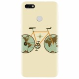 Husa silicon pentru Huawei Y6 Pro 2017, Retro Bicycle Illustration