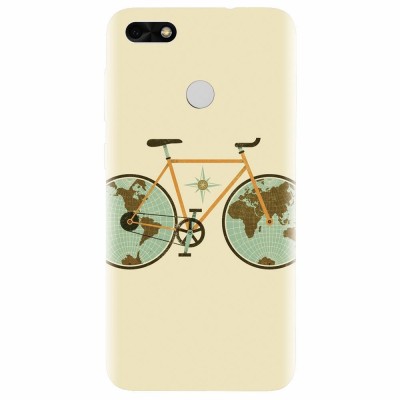 Husa silicon pentru Huawei P9 Lite, Retro Bicycle Illustration foto