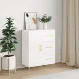 vidaXL Servantă, alb extralucios, 69,5x34x90 cm, lemn compozit