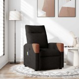 VidaXL Fotoliu de masaj rabatabil, negru, material textil