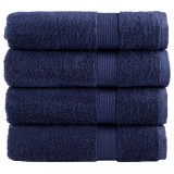 vidaXL Prosoape de baie premium SOLUND 4buc bleumarin 100x150cm 600gsm