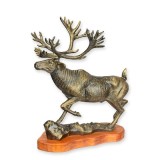 Elan-figurina din fonta cu un soclu din lemn HA-99, Statuete