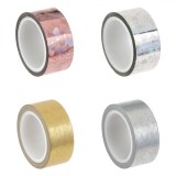 Set Benzi Adezive Washi Tape, 4 Buc, Multicolor, 5mx1.5cm, Oem