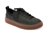 Pantofi sport CLARKS negri, TORHILL LACE, din nabuc