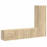 Cumpara ieftin Set de dulapuri TV, 3 piese, stejar sonoma, lemn prelucrat