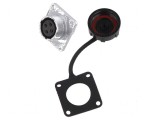Soclu WF16 mamă PIN 4 IP67 15A 500V aurit pentru lipire 2mm2 14AWG