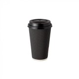 Pahare de unica folosinta pentru cafea, set 25 buc, cu capac, 480 ml, Carton, ATU-083466, Oem