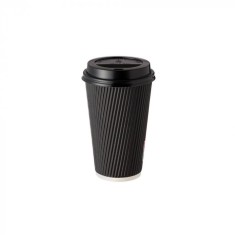 Pahare de unica folosinta pentru cafea, set 25 buc, cu capac, 480 ml, Carton, ATU-083466 foto